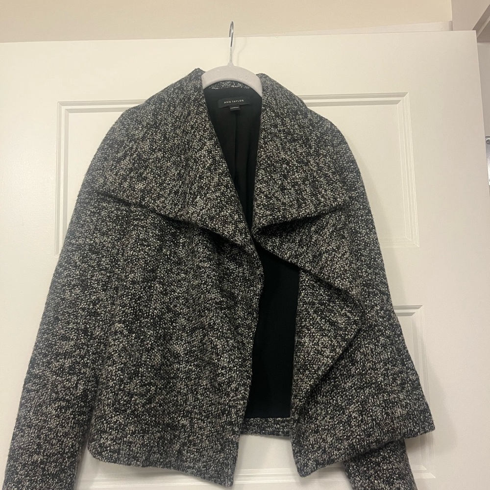 Ann Taylor Black and Gray Women's Jacket